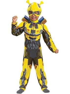 NWT Bumblebee Transformers Halloween Costume Yellow Toddler 2T Mask Jumpsuit